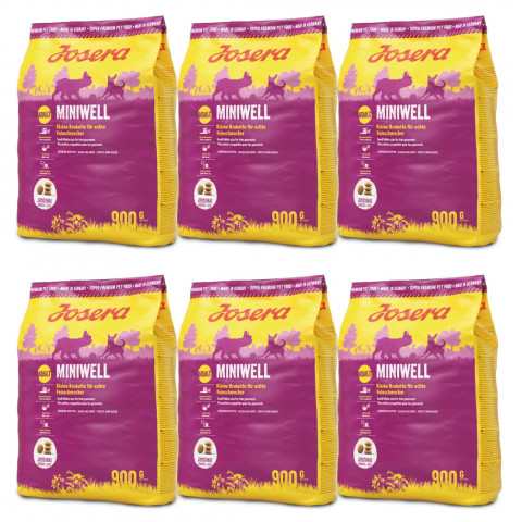 JOSERA Miniwell Adult - Trockenfutter für Hunde - 6x900 g - Fotogalerie 1
