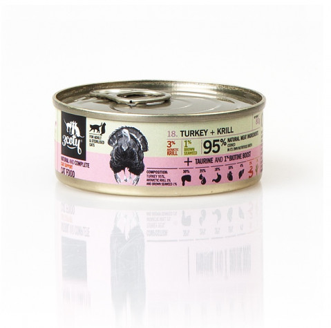 3COTY Turkey with krill Coat support - nassfutter für Katzen - 80g - Fotogalerie 1