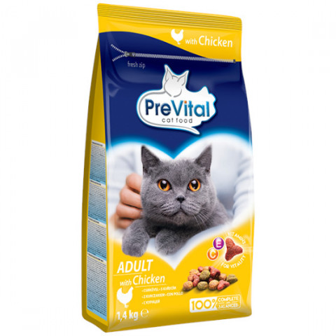 PREVITAL Katzenfutter Adult mit Huhn - Trockenfutter für Katzen - 1,4 kg - Fotogalerie 1