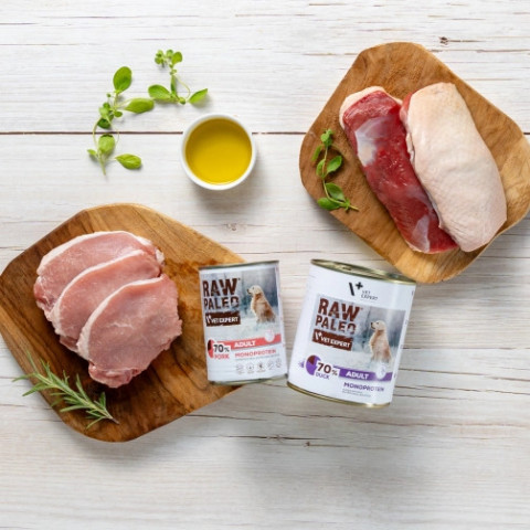 RAW PALEO Adult Monoprotein Pork – Nassfutter für Hunde – 800 g - Fotogalerie 4