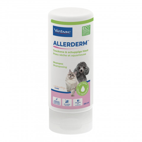 VIRBAC Allerderm trockene und schuppige haut - shampoo für hunde und katzen - 250 ml - Fotogalerie 1