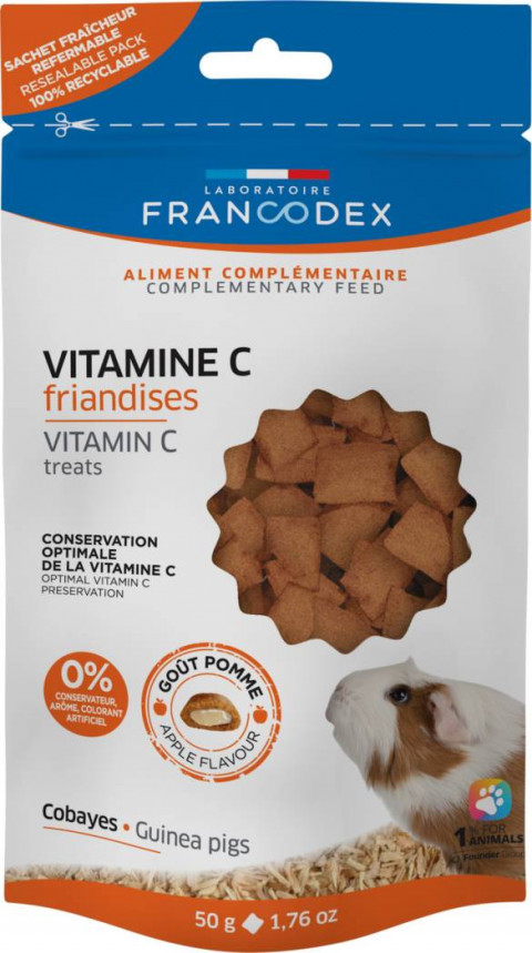 FRANCODEX Vitamin C Leckerli - Meerschweinchen Leckerli - 50g - Fotogalerie 1