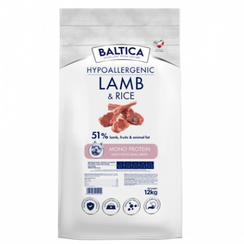 BALTICA Nutraceutic Hypoallergenic S Lamb with rice - trockenfutter für Hunde - 12kg - Fotogalerie 1