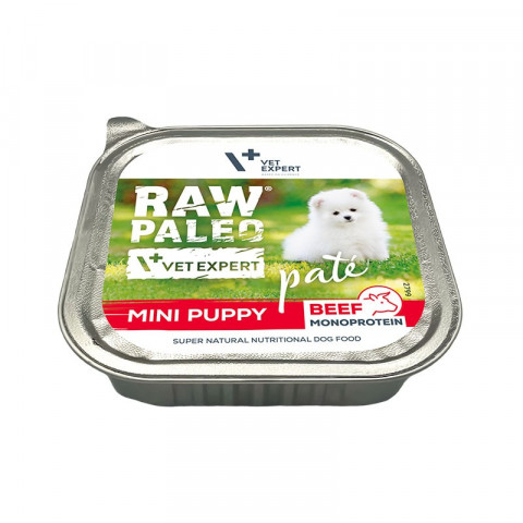 RAW PALEO Pate Mini Puppy Beef – Nassfutter für Welpen - 150 g - Fotogalerie 4