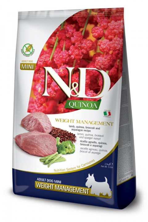 FARMINA N&D Quinoa Dog Weight Management Lamb Adult Mini - Trockenfutter für Hunde - 2.5 kg - Fotogalerie 1