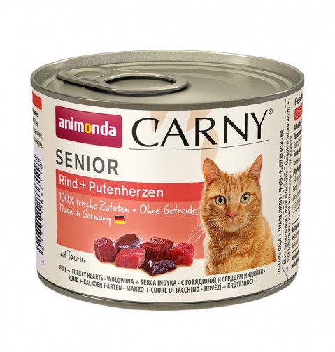 ANIMONDA Carny Senior Beef and turkey hearts - nassfutter für Katzen - 200g - Fotogalerie 1