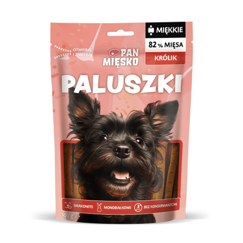 PAN MIĘSKO Sticks Rabbit - leckerli für hunde - 100g - Fotogalerie 1