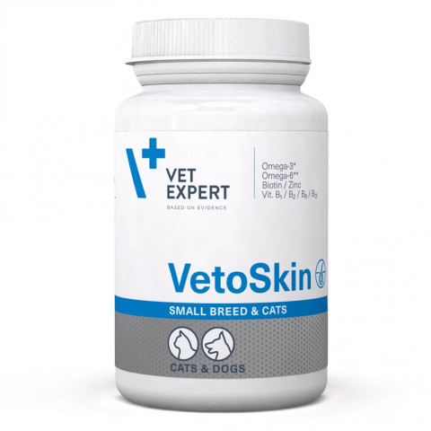 VETEXPERT VetoSkin Small breeds - nahrungsergänzungsmittel für hunde und katzen - 60 tabletten - Fotogalerie 1