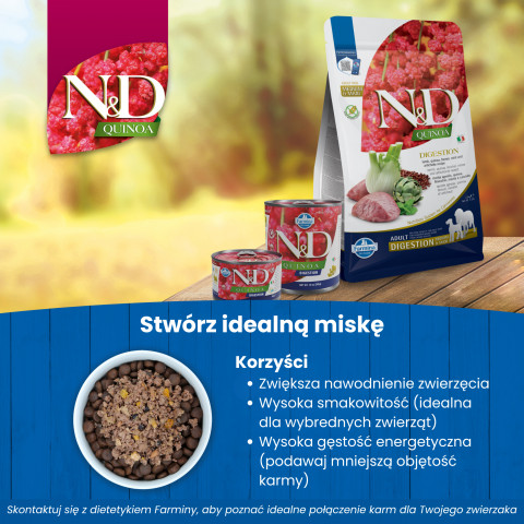 FARMINA N&D Quinoa Dog Digestion Lamb Adult Mini - Trockenfutter für Hunde - 2.5 kg - Fotogalerie 4