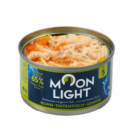 MOONLIGHT Dinner Nr 5 Chicken, squid and vegetables - nassfutter für Katzen - 80g - Fotogalerie 3