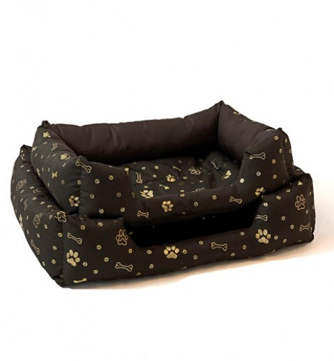 GO GIFT Hundebett L - braun - 65x45x15 cm - Fotogalerie 2