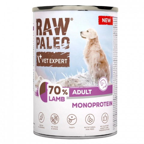 VETEXPERT Raw Paleo Mono Lamm - Nassfutter für Hunde - 400g - Fotogalerie 1