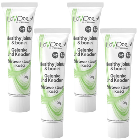 LOVIDOG Funktionspaste Gesunde Gelenke und Knochen – Leckerli für Hunde – 4x90g - Fotogalerie 1