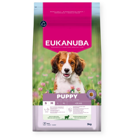 EUKANUBA Puppy Small/Medium Lamb & Rice - trockenfutter für Hunde - 3kg - Fotogalerie 1