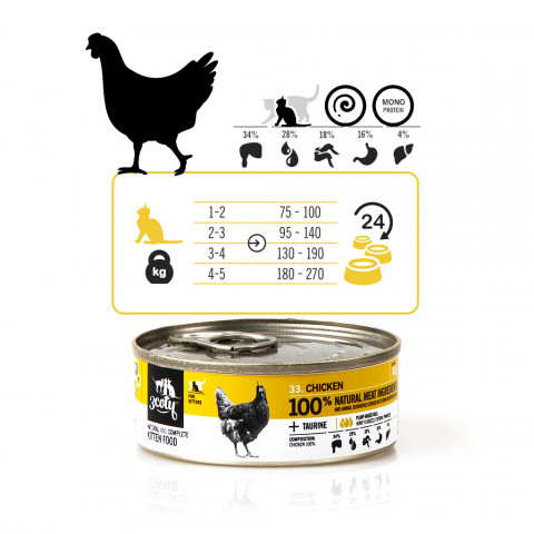 3COTY Chicken For kittens - nassfutter für Katzen - 24x80g - Fotogalerie 6