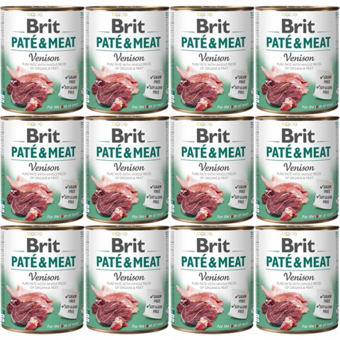 BRIT Paté & Meat Venison - Nassfutter für Hunde - 12x800g - Fotogalerie 1