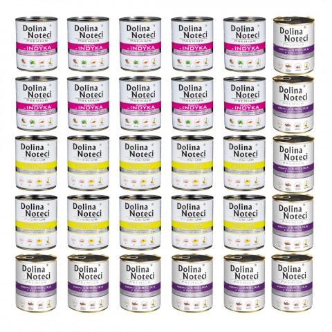 DOLINA NOTECI Premium MIX 3 SORTEN – Nassfutter für Hunde – 30x800 g - Fotogalerie 1