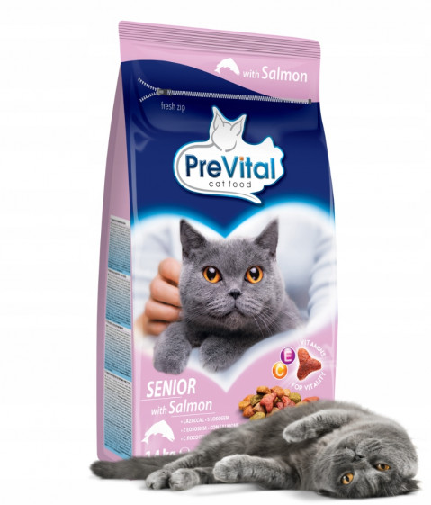 PREVITAL Senior Salmon - trockenfutter für Katzen - 1,4kg - Fotogalerie 10