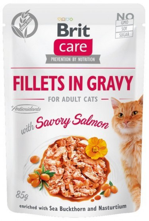 BRIT Care Fillets in Gravy Lachsfilets in Sauce - Katzennassfutter - 85 g - Fotogalerie 1
