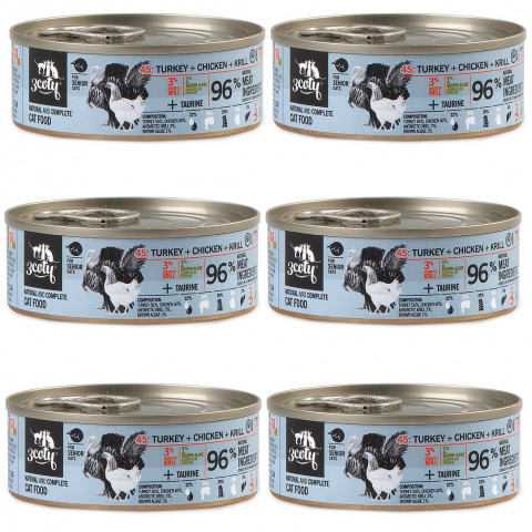 3COTY Turkey with chicken and krill Senior - nassfutter für Katzen - 6x80g - Fotogalerie 1