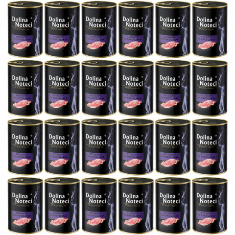 DOLINA NOTECI Premium Reich an Kaninchen – Nassfutter für Katzen – 24×400 g - Fotogalerie 1