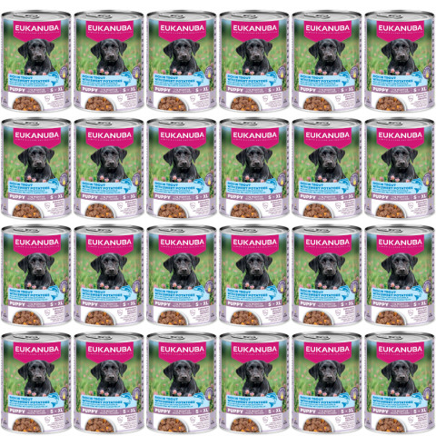 EUKANUBA Life Care Puppy Reich an Forelle und Süßkartoffeln - Nassfutter für Hunde - 24x400g - Fotogalerie 1