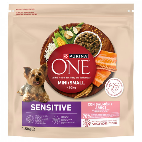 PURINA One Sensitive Mini/Small Salmon with rice - trockenfutter für Hunde - 1,5kg - Fotogalerie 1