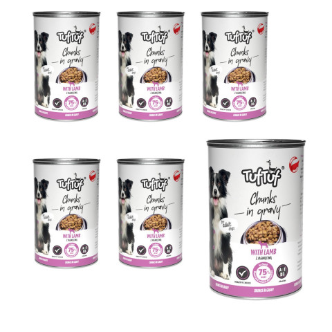 TUF TUF Meaty chunks with lamb - Nassfutter für Hunde - 6x1250g - Fotogalerie 1