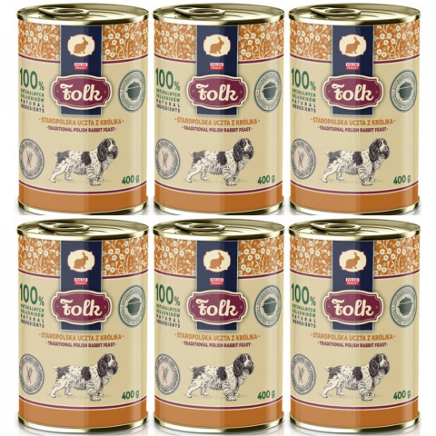 FOLK Altpolnisches Festmahl mit Kaninchen – Nassfutter für Hunde – 6x400g - Fotogalerie 1