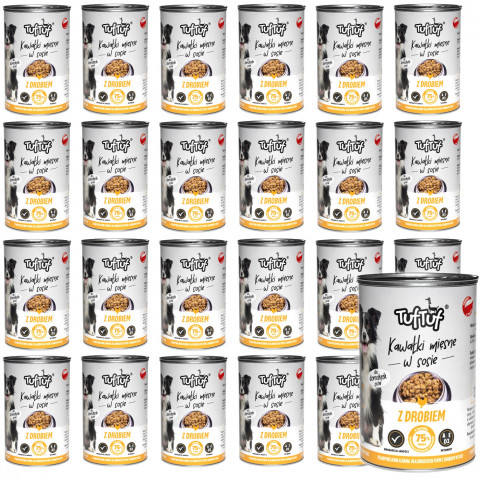 TUF TUF Meaty chunks with poultry - Nassfutter für Hunde - 24x1250g - Fotogalerie 1
