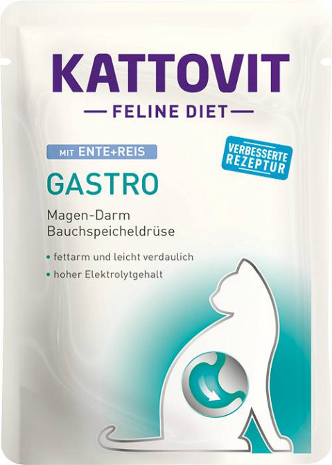 KATTOVIT Feline Diet Gastro Duck with rice - nassfutter für Katzen - 85g - Fotogalerie 1