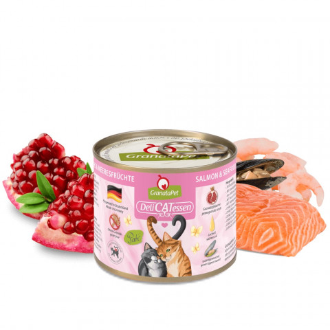 GRANATAPET DeliCATessen salmon and seafood - nassfutter für Katzen - 200g - Fotogalerie 2