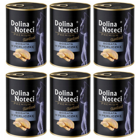 DOLINA NOTECI Premium Sterilised Reich an Perlhuhn – Nassfutter für Katzen – 6×400 g - Fotogalerie 1