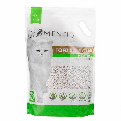DIAMENTIQ Tofu Neutral Ultra clumping - pflanzliche streu - 4kg - Fotogalerie 8