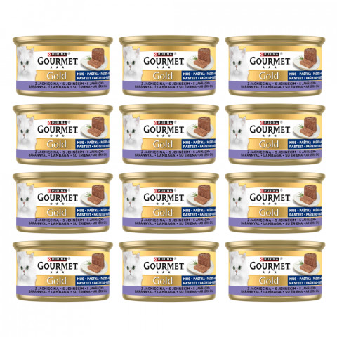 PURINA Gourmet Gold Mousse with lamb - nassfutter für Katzen - 12x85g - Fotogalerie 1