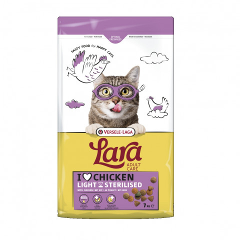 VERSELE-LAGA Lara Adult Care Light Sterilised Chicken - trockenfutter für Katzen - 7kg - Fotogalerie 1