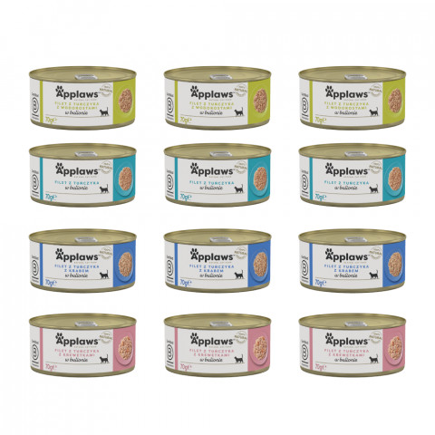 APPLAWS Thunfisch Filet MIX - Nassfutter für Katzen - 12x70g - Fotogalerie 1