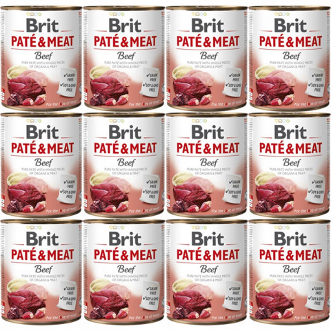 BRIT Paté & Meat Rindfleisch - Nassfutter für Hunde - 12x800g - Fotogalerie 1
