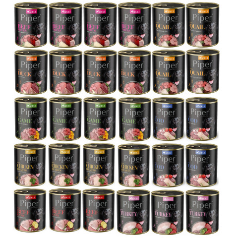 DOLINA NOTECI Piper Animals MIX Flavours - Nassfutter für Hunde - 30x800g - Fotogalerie 1