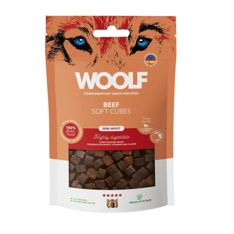WOOLF Soft Cubes Beef - leckerli für hunde - 100g - Fotogalerie 1