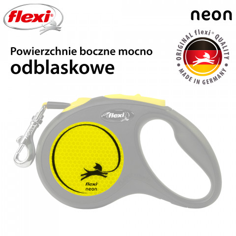 Flexi New NEON 5 m Schwarz, Gelb Hund Rückziehbare Leine - Fotogalerie 3