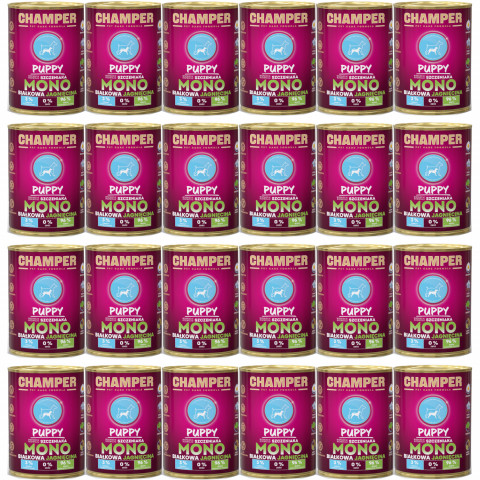CHAMPER Puppy Monoprotein Lamm – Nassfutter für Welpen – 24×400 g - Fotogalerie 1