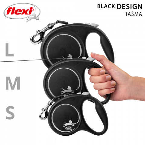 Flexi Black Design M 5 m Hund Rückziehbare Leine - Fotogalerie 6