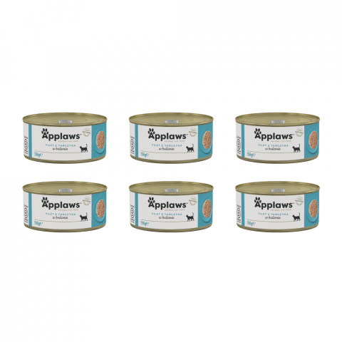 APPLAWS Tuna fillet in broth - nassfutter für Katzen - 6x156g - Fotogalerie 1