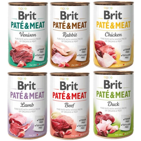 BRIT Paté & Meat Mix Geschmacksrichtungen - Nassfutter für Hunde - 6x800g - Fotogalerie 1