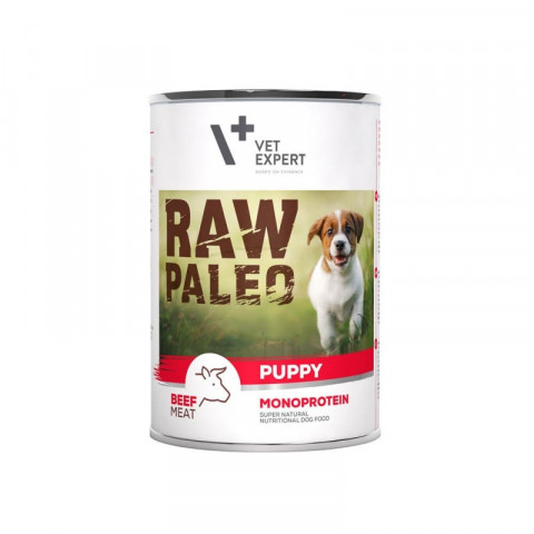 RAW PALEO Puppy Monoprotein Beef – Nassfutter für Welpen – 400 g - Fotogalerie 1