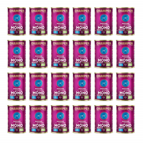 CHAMPER Immuno Monoprotein Lamm – Nassfutter für Hunde – 24×400 g - Fotogalerie 1