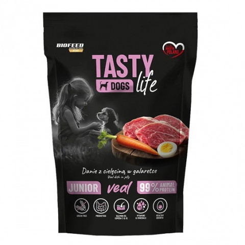 BIOFEED Tasty Dogs Life Junior Veal - Nassfutter für Hunde - 500g - Fotogalerie 1
