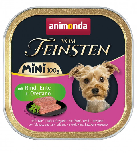 ANIMONDA Vom Feinsten Adult Mini Beef, duck and oregano - nassfutter für Hunde - 100g - Fotogalerie 1