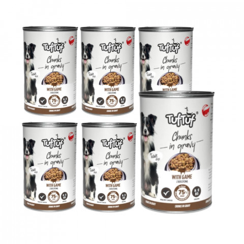 TUF TUF Fleischbällchen mit Wildfleisch - Nassfutter für Hunde - 6x415g - Fotogalerie 1